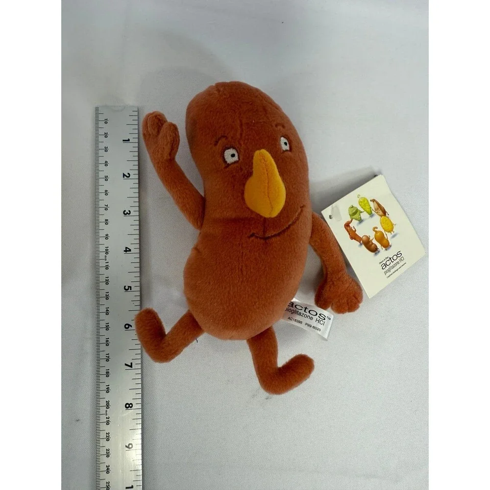 Vintage RARE Pair of Pharmeucutical Actos Ploglitazone HCI Bean Bag dolls NWT - Picture 3 of 4
